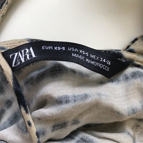 Zara Tan and Navy Stripe Summer Dress - Picture 10 of 10